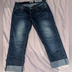 Indigo Rein- cropped jeans- juniors size 7